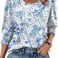 🏖️Women Dressy Casual 3/4 Length Sleeve Blouses with Smocked Cuffs