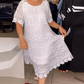 👗Plus - Size Friendly!  Solid Color Lace Dress 🔥 | Short Sleeve
