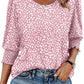 🏖️Women Dressy Casual 3/4 Length Sleeve Blouses with Smocked Cuffs