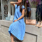 🔥Hot Sales👗Sleeveless Pleated Simple Solid Color Dress