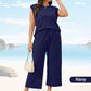 🔥2025 New Women's  Sleeveless Top & Wide-Leg Pants 2-Piece Set