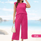 🔥2025 New Women's  Sleeveless Top & Wide-Leg Pants 2-Piece Set
