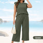 🔥2025 New Women's  Sleeveless Top & Wide-Leg Pants 2-Piece Set