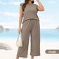 🔥2025 New Women's  Sleeveless Top & Wide-Leg Pants 2-Piece Set