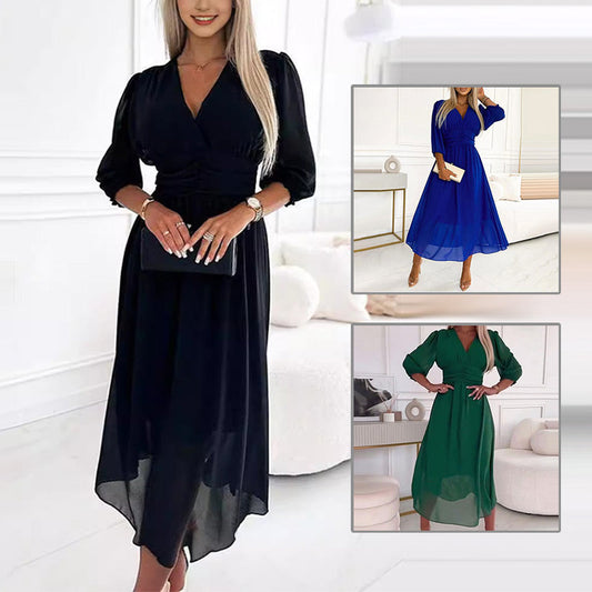 🌈2025 Trending Colors! V-neck chiffon fairy dress 👗