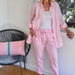 🎉Women's Cotton Linen Long Sleeve Blouse & Pants Set