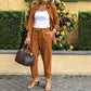 🎉Women's Cotton Linen Long Sleeve Blouse & Pants Set