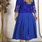 🎁Haute Couture luxury|Lace embroidered jacket × satin solid evening dress set