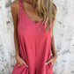 💞Women's Casual Loose Cotton-Linen Blend Jumpsuit with Pockets and Adjustable Straps