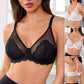 💜Mermaid Scales Lace with Steel Ring Push-up Full Coverage Bra