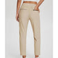 🔥Women's Elastic High-Waist Pants - Secure Pockets, Slim Fit, UK Sizes