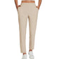 🔥Women's Elastic High-Waist Pants - Secure Pockets, Slim Fit, UK Sizes