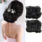 Short Messy Curly Hair Bun Extension