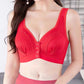 Front Snap Button Breathable Skin-Friendly Push-Up Bra