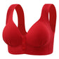 Front Snap Button Breathable Skin-Friendly Push-Up Bra