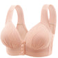 Front Snap Button Breathable Skin-Friendly Push-Up Bra