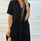 💝Solid Color Comfort Lapel Button Dress