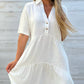 💝Solid Color Comfort Lapel Button Dress