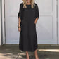 Women's Cotton and Linen Solid Color Loose Dresses