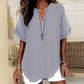 💝✨Fashion Loose Solid Color Short Sleeve Top