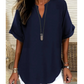 💝✨Fashion Loose Solid Color Short Sleeve Top
