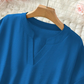 💝✨Fashion Loose Solid Color Short Sleeve Top